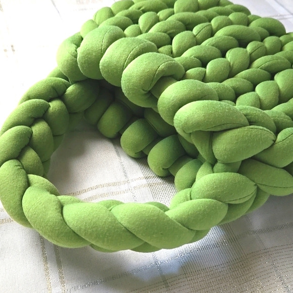 Green Chunky Cable Knit Bag - Picture 4 of 10